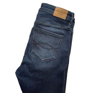Abercrombie & Fitch Dark High-Waisted Skinny Jean - Size 4 / Regular- Like New